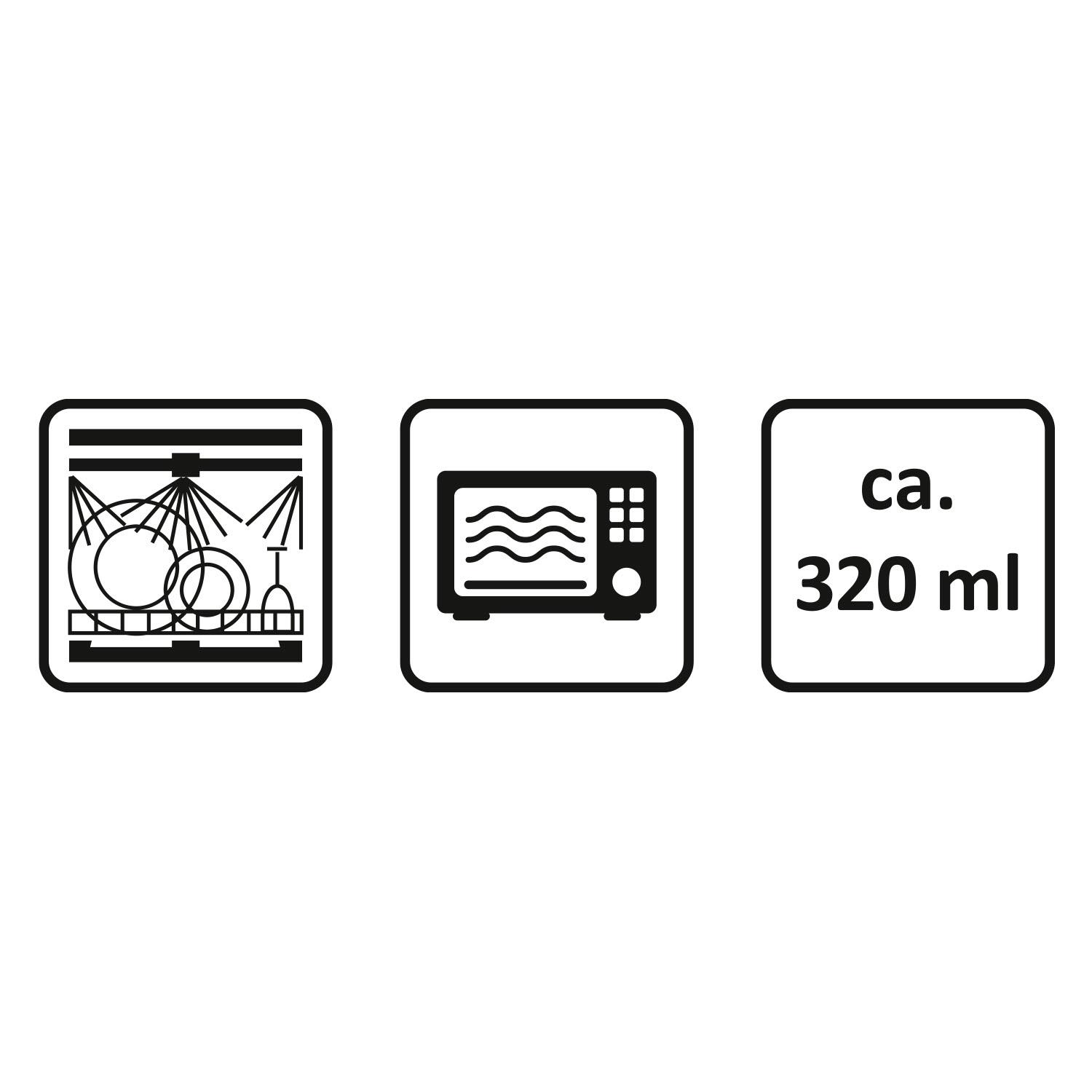 Porzellan-Tasse mit Herz-Motiv, 320 ml, spülmaschinen- und mikrowellengeeignet