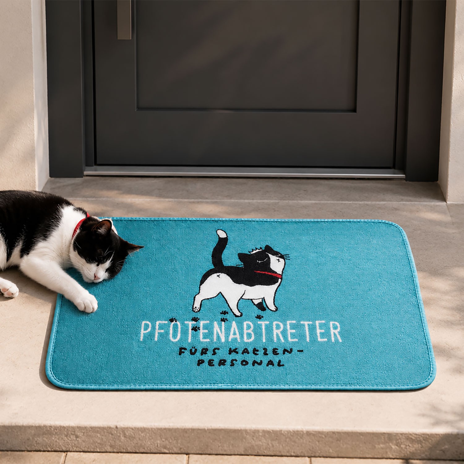 Fußmatte Pfotenabtreter fürs Katzenpersonal