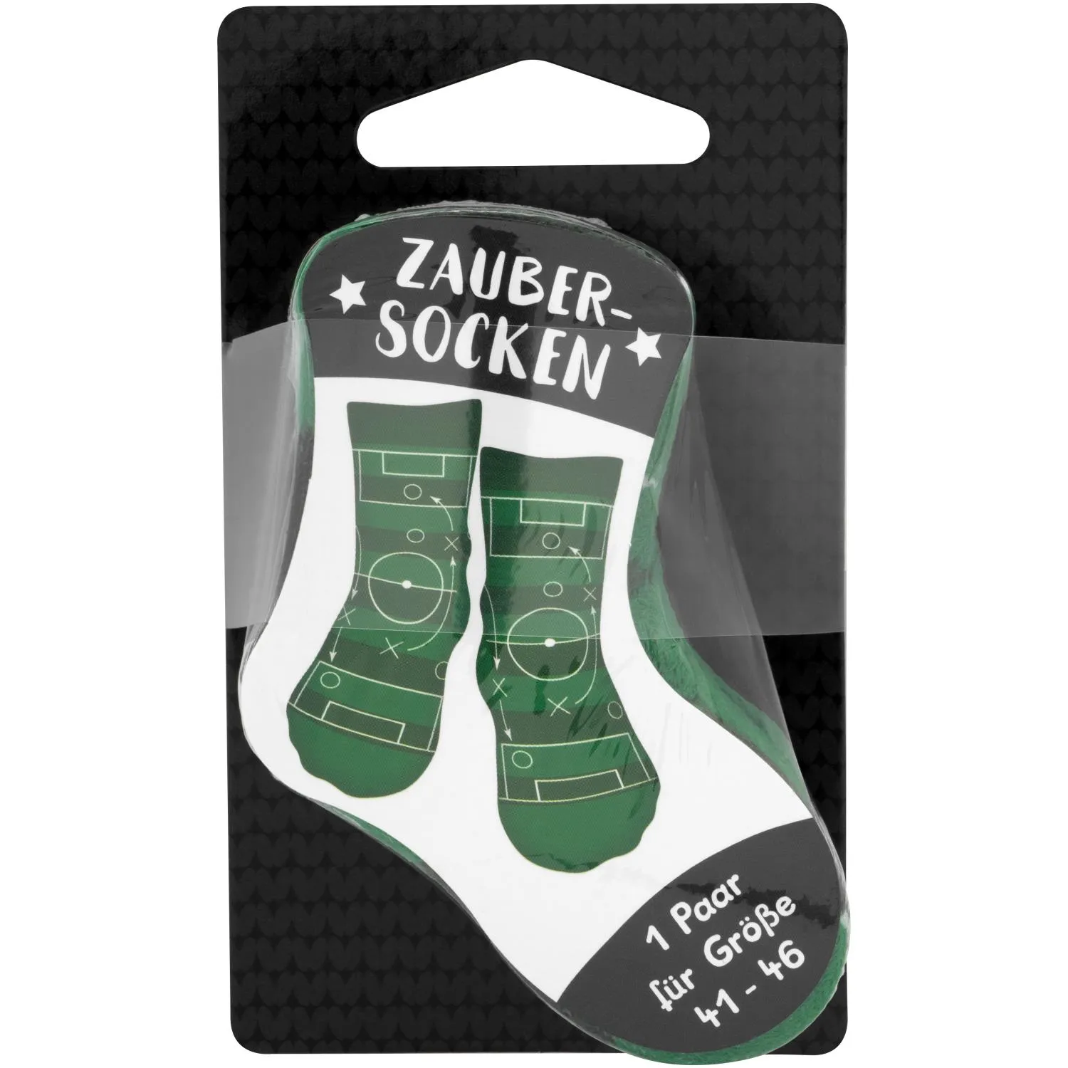 Grüne Zaubersocken mit Fußballfeld-Motiv, 1 Paar, Größe 41-46