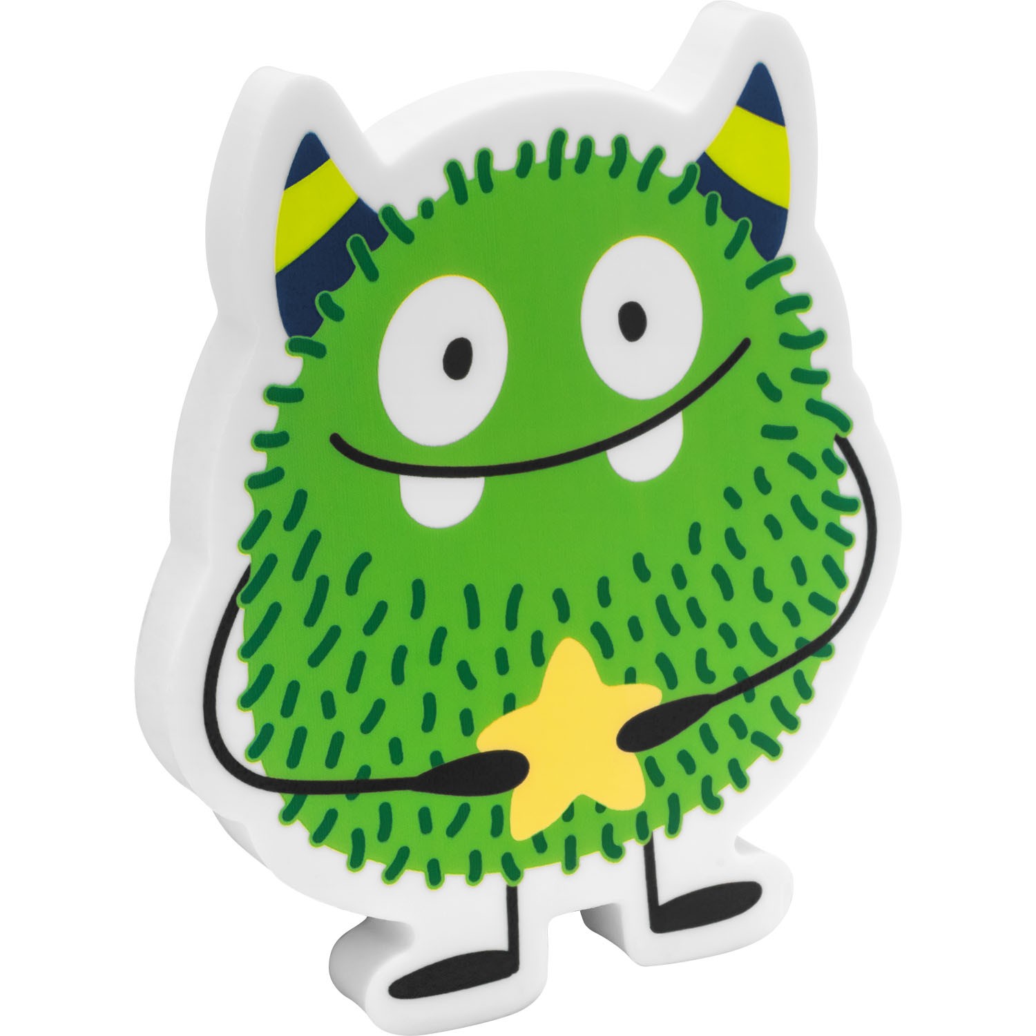 XL-Radierer Monster aus Gummi, Duft nach Apfel, 7,7 × 8,7 cm