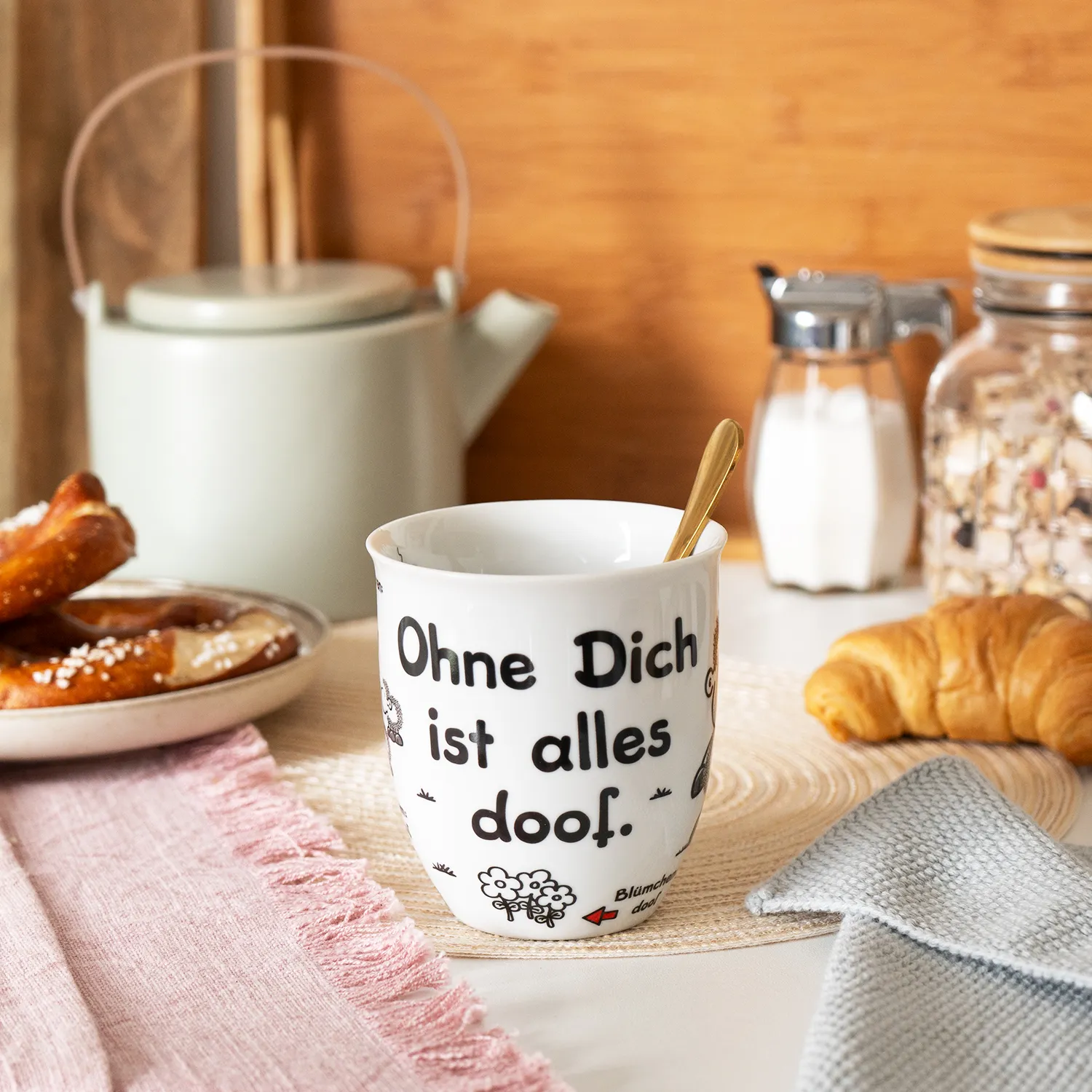 Tasse »Ohne Dich ist alles doof.«