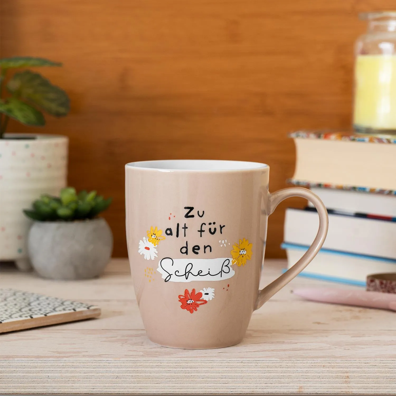 Becher »Zu alt für den Scheiß«