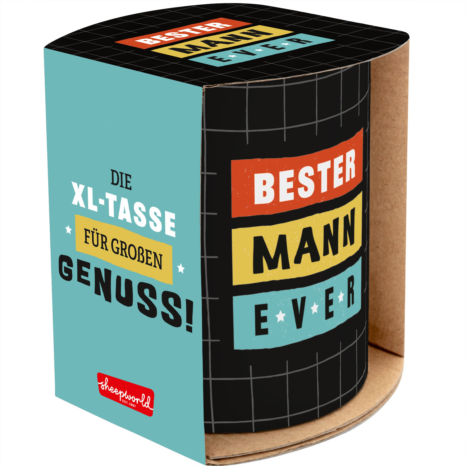 XL-Tasse mit Spruch Bester Mann Ever – große Keramik-Geschenk-Tasse