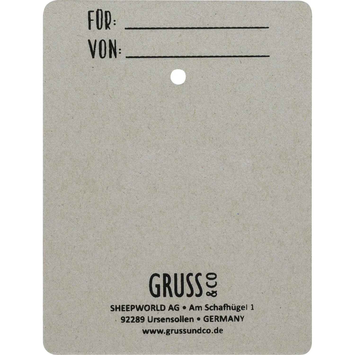 Kraftpapier-Grußanhänger mit Porzellanstern, silbernem Druck und Kunstlederband