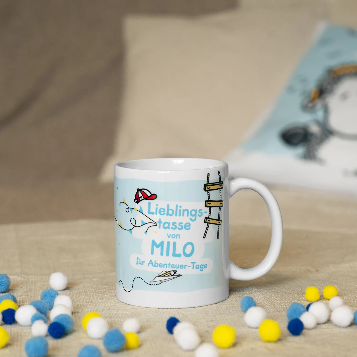 Tasse für Jungs »Lieblingstasse von...« mit Wunschnamen, weiß, personalisiert