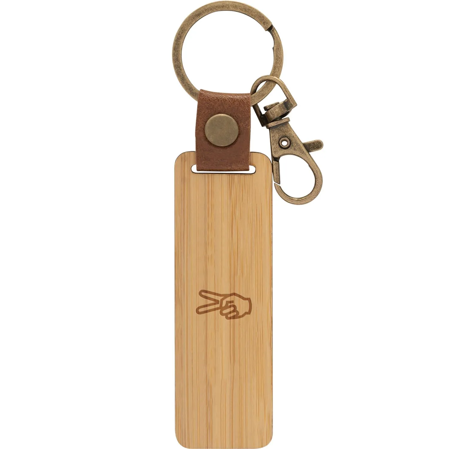 Schlüsselanhänger Bambusholz »Good Vibes«
