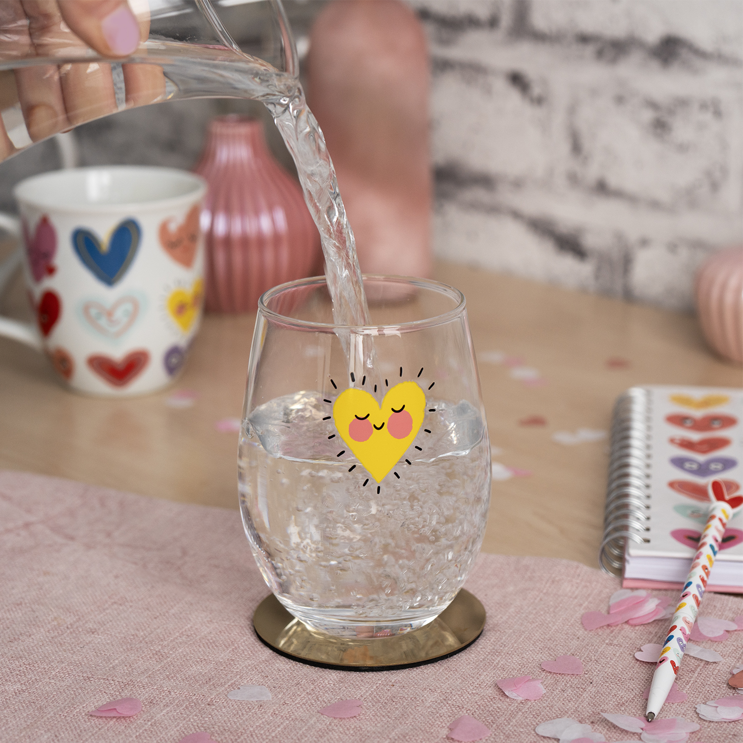 Trinkglas »Herzen«