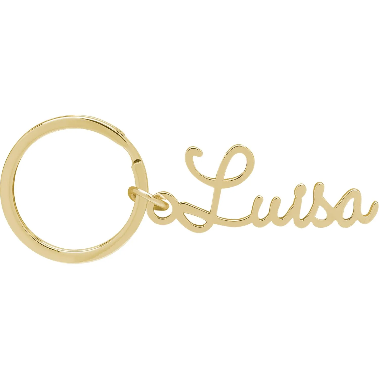 Goldfarbener Namens-Schlüsselanhänger Luisa