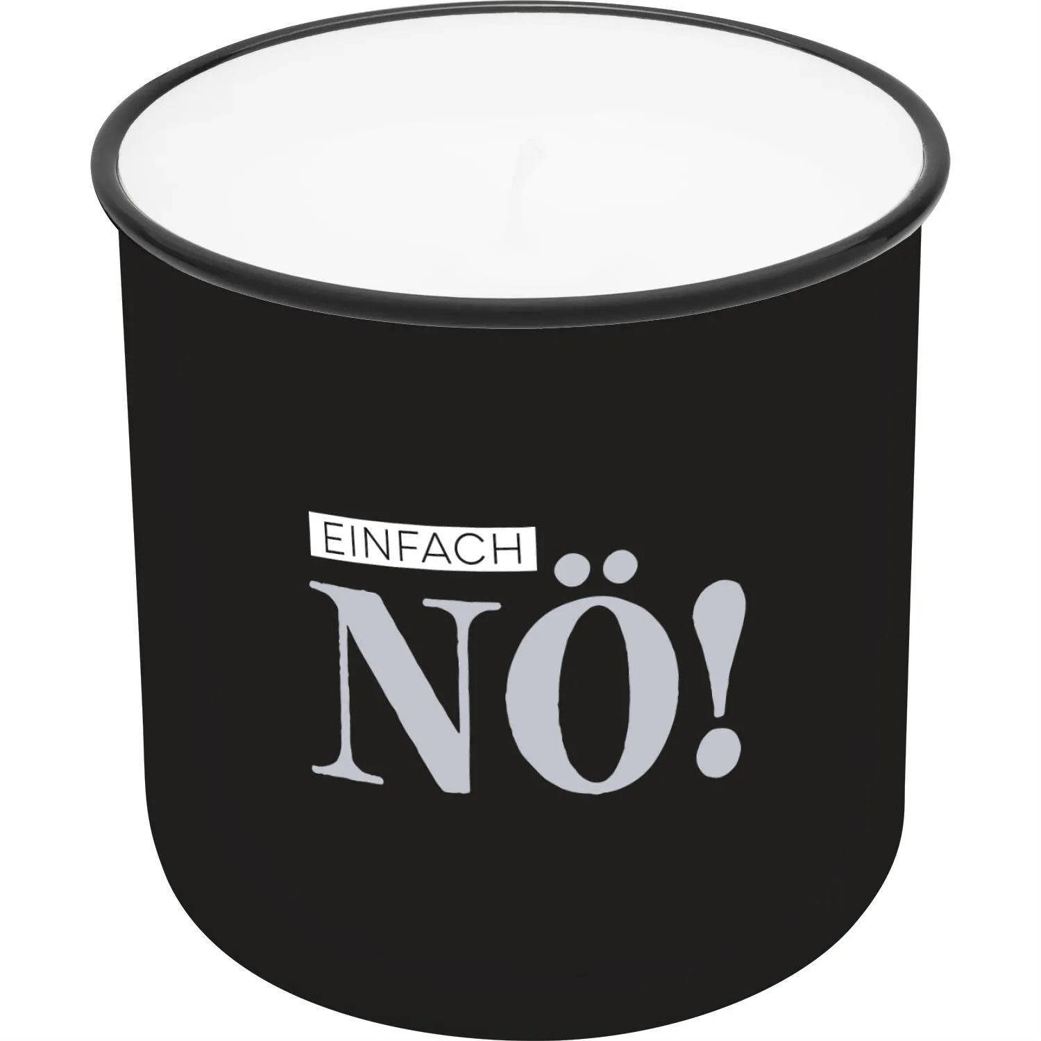 2 in 1: Kerze und Becher »Nö«