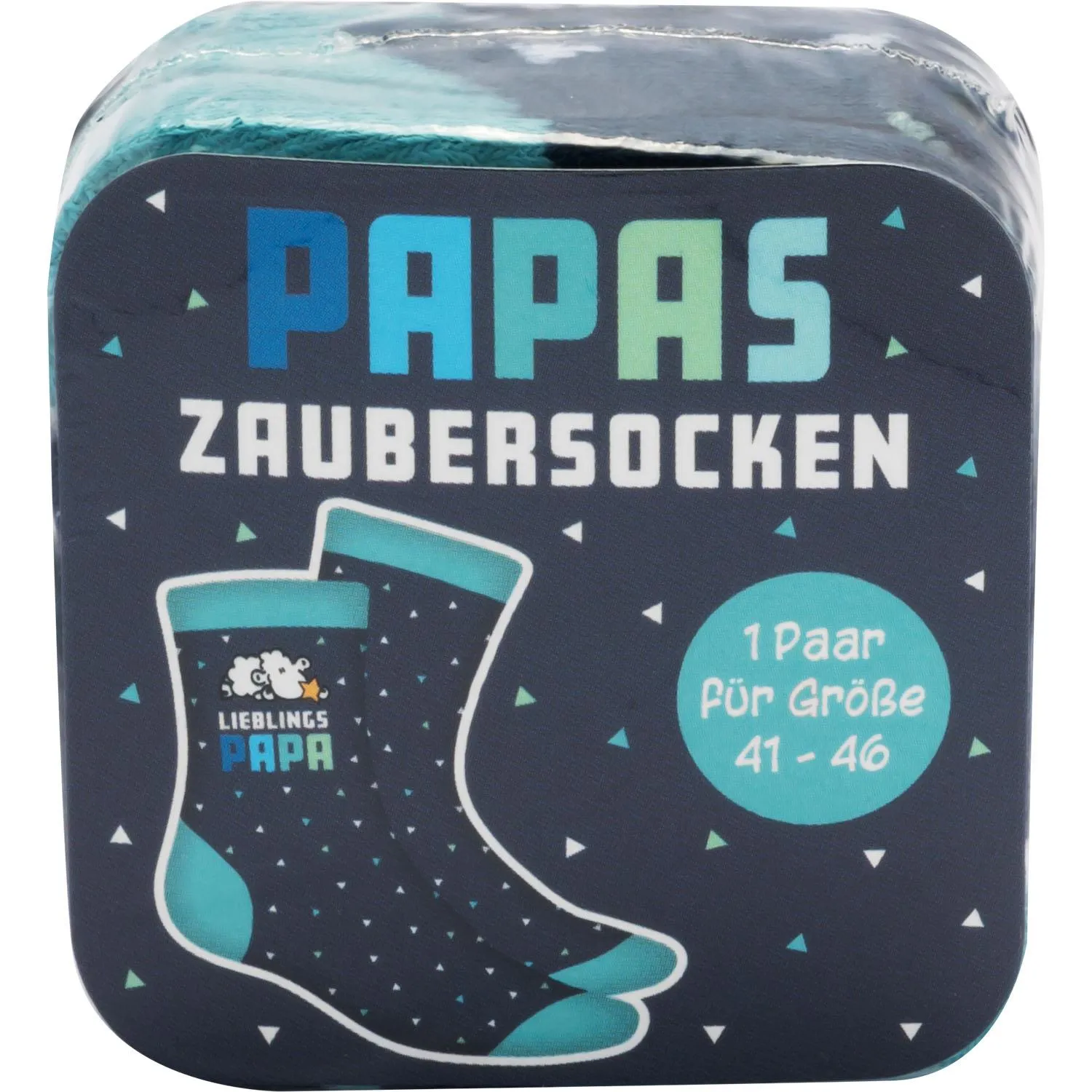 Zaubersocken »Lieblingspapa« in Dunkelblau mit PAPA-Motiv, 1 Paar, Größe 41–46