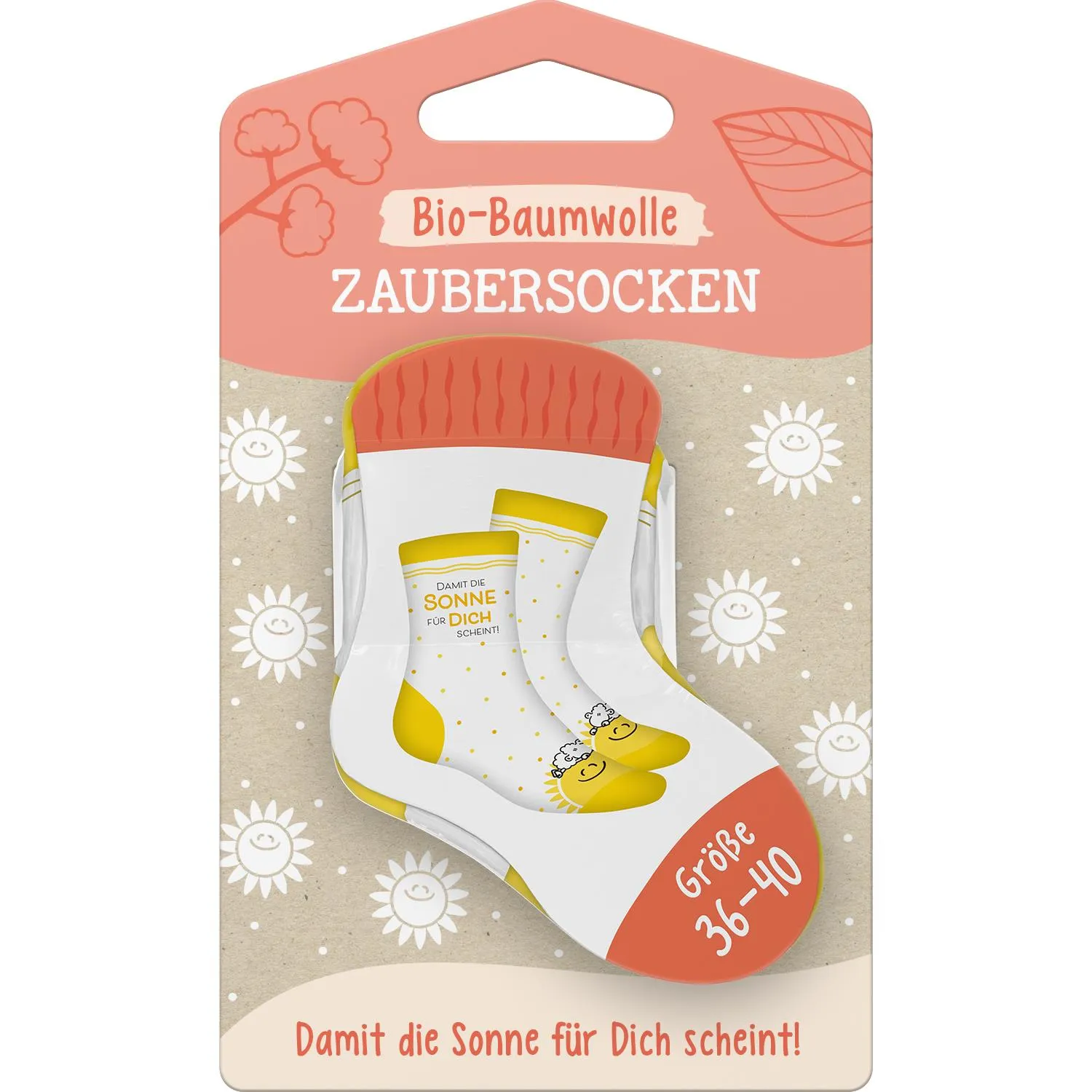 Zaubersocken Bio-Baumwolle »Damit die Sonne für Dich scheint«