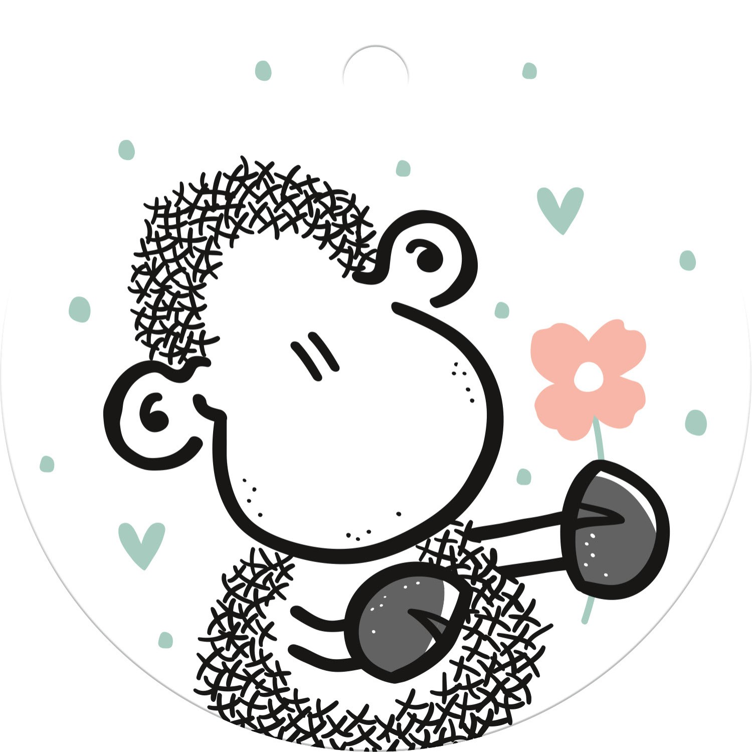 Espressotasse Mama mit süßem Schaf-Motiv und Blume – perfektes Geschenk für Mama.