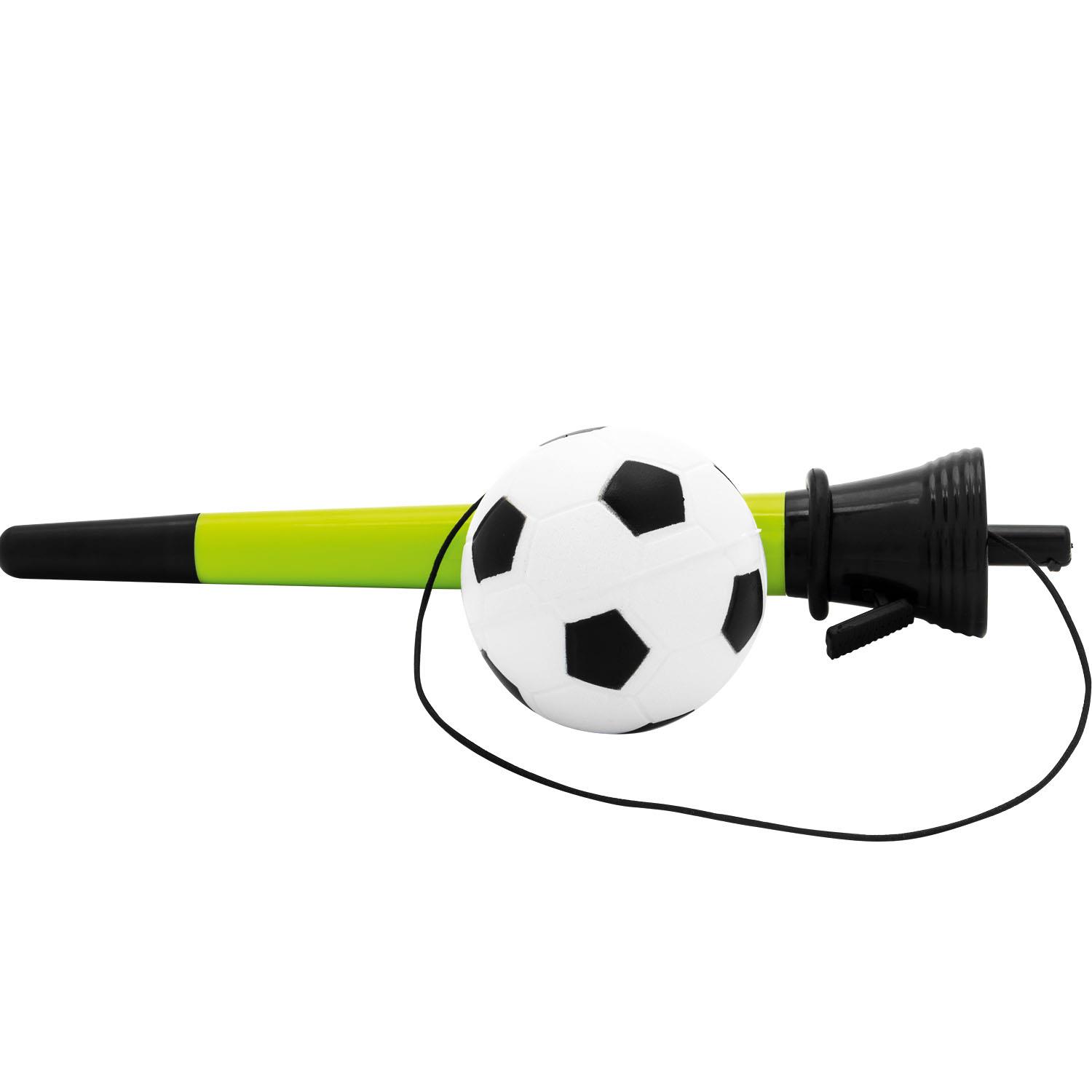 Kugelschreiber im Neon-Gelbgrün mit Fußballball-Anhänger.