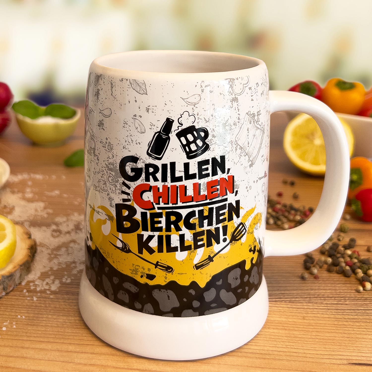 Gruss&Co Bierkrug »Grillen, Chillen, Bierchen Killen!«