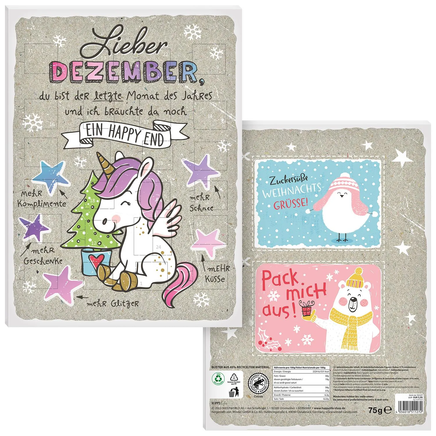 Adventskalender »Einhorn«