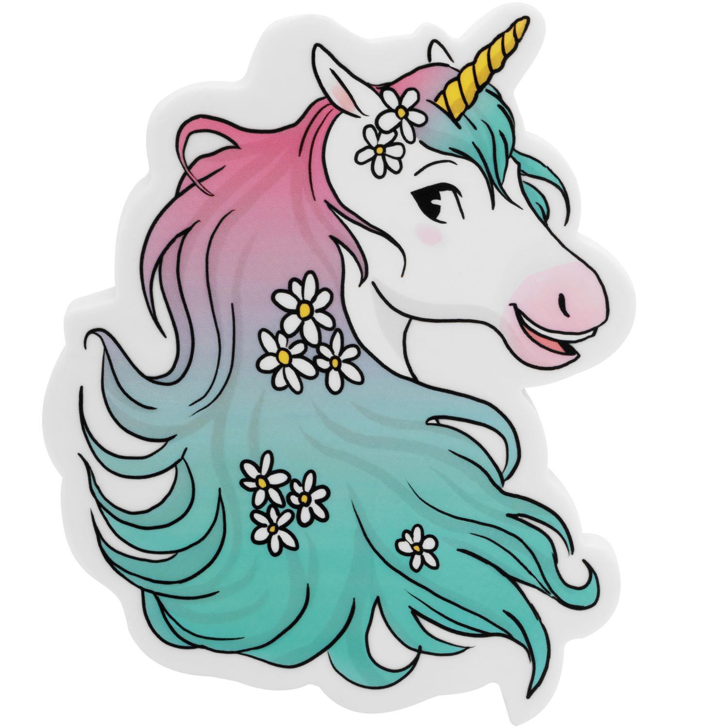 XL-Radierer Einhorn-Zauber in Pastellfarben mit rosa Mähne und Blumen-Dekor