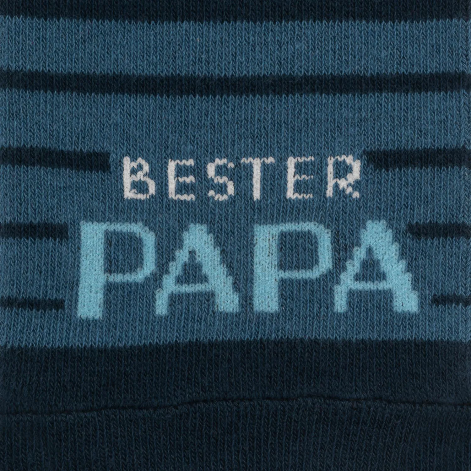 Blaue Zaubersocken mit weißem Aufdruck Bester Papa