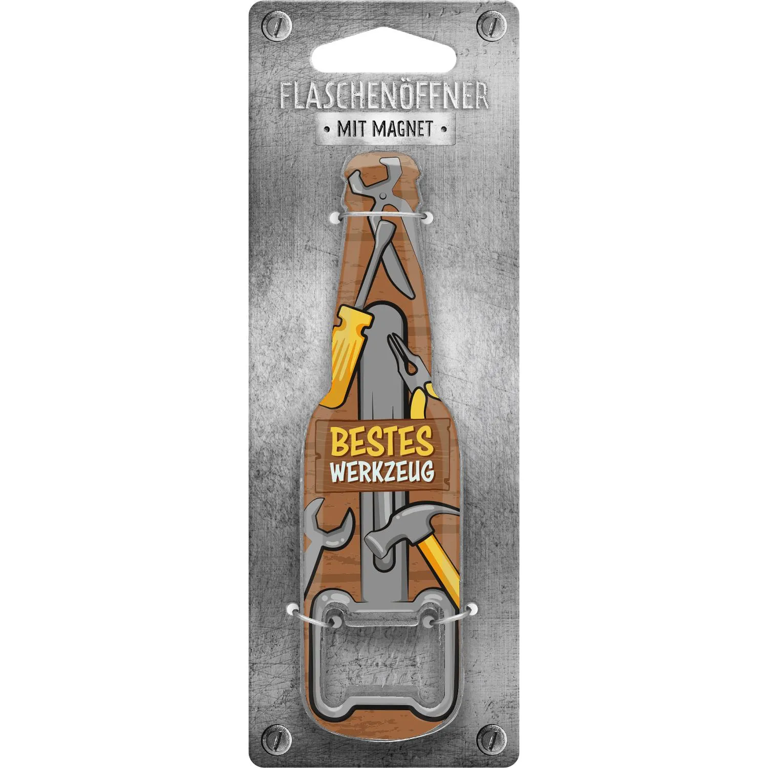 Flaschenöffner mit Magnet »Bestes Werkzeug«