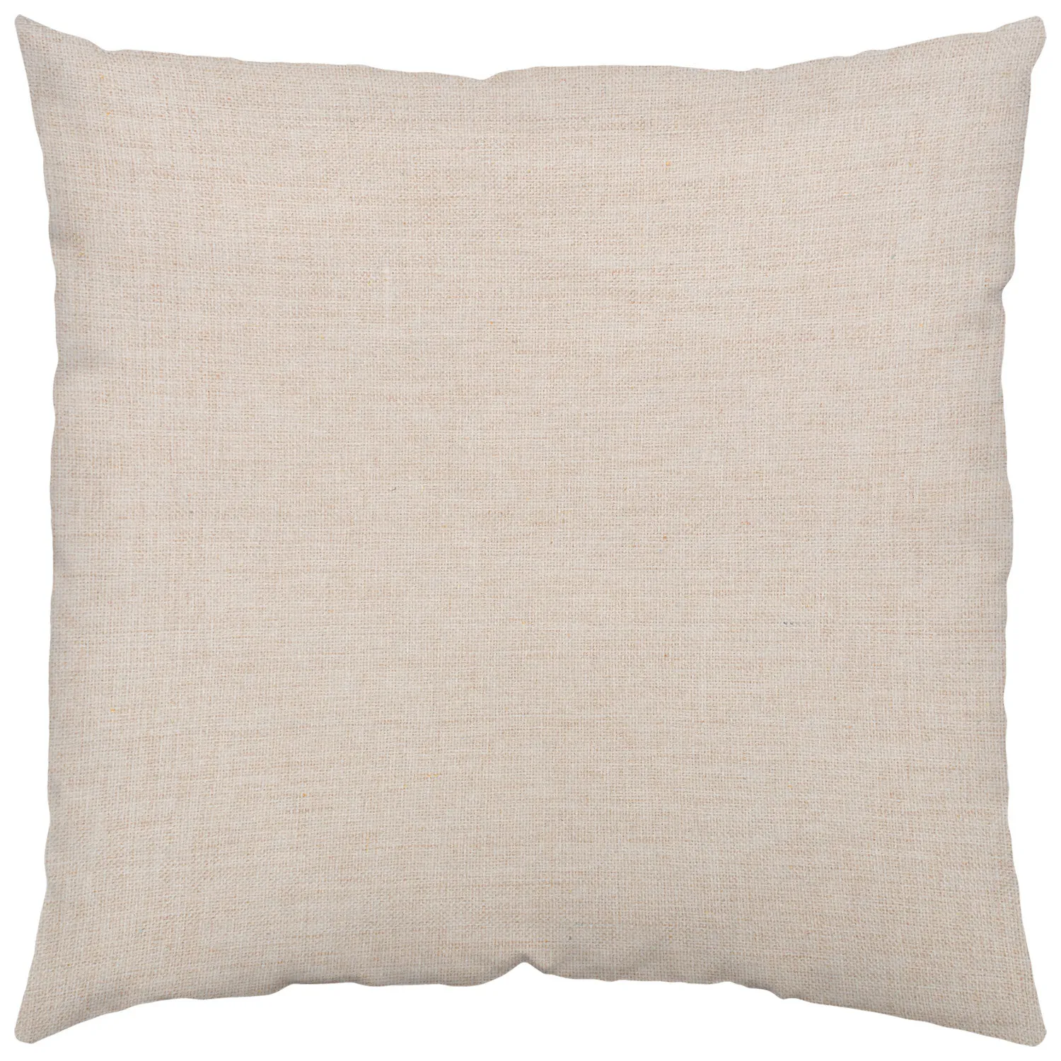 Beiges Canvas-Kissen 40×40 cm, einseitig bedruckt.