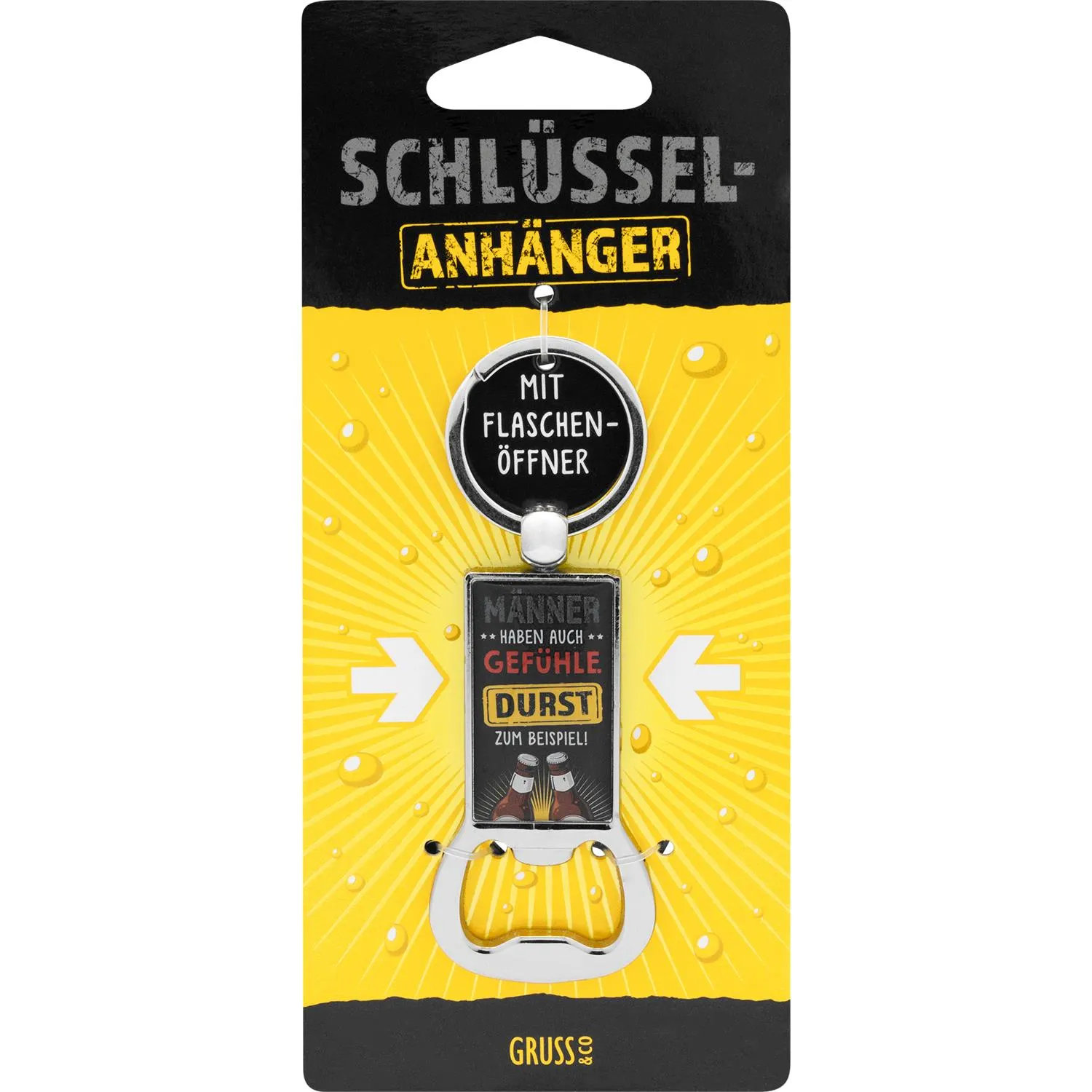 Flaschenöffner Schlüsselanhänger »Männer haben auch Gefühle«