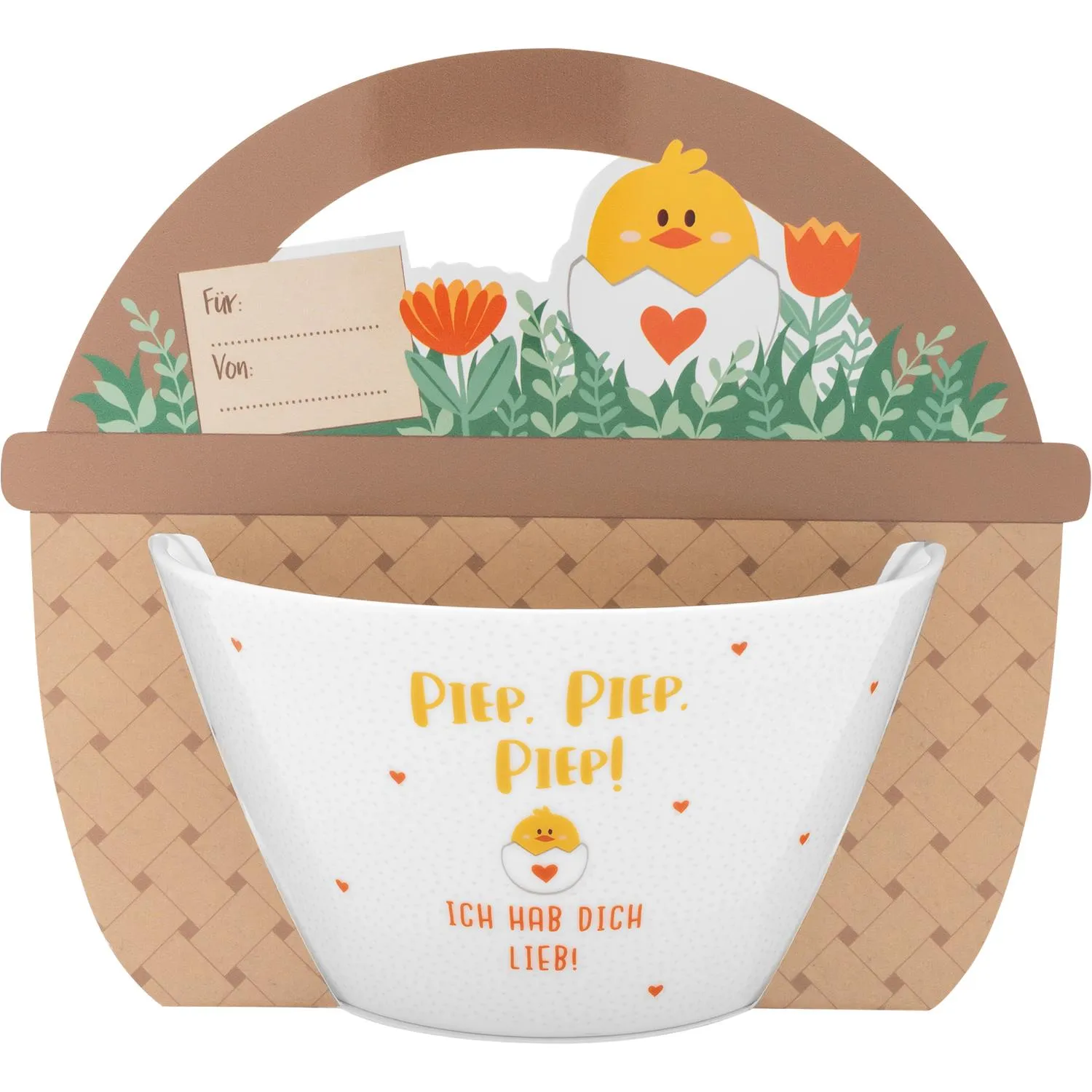 Osterschale »Piep, piep, piep, ich hab Dich lieb!«