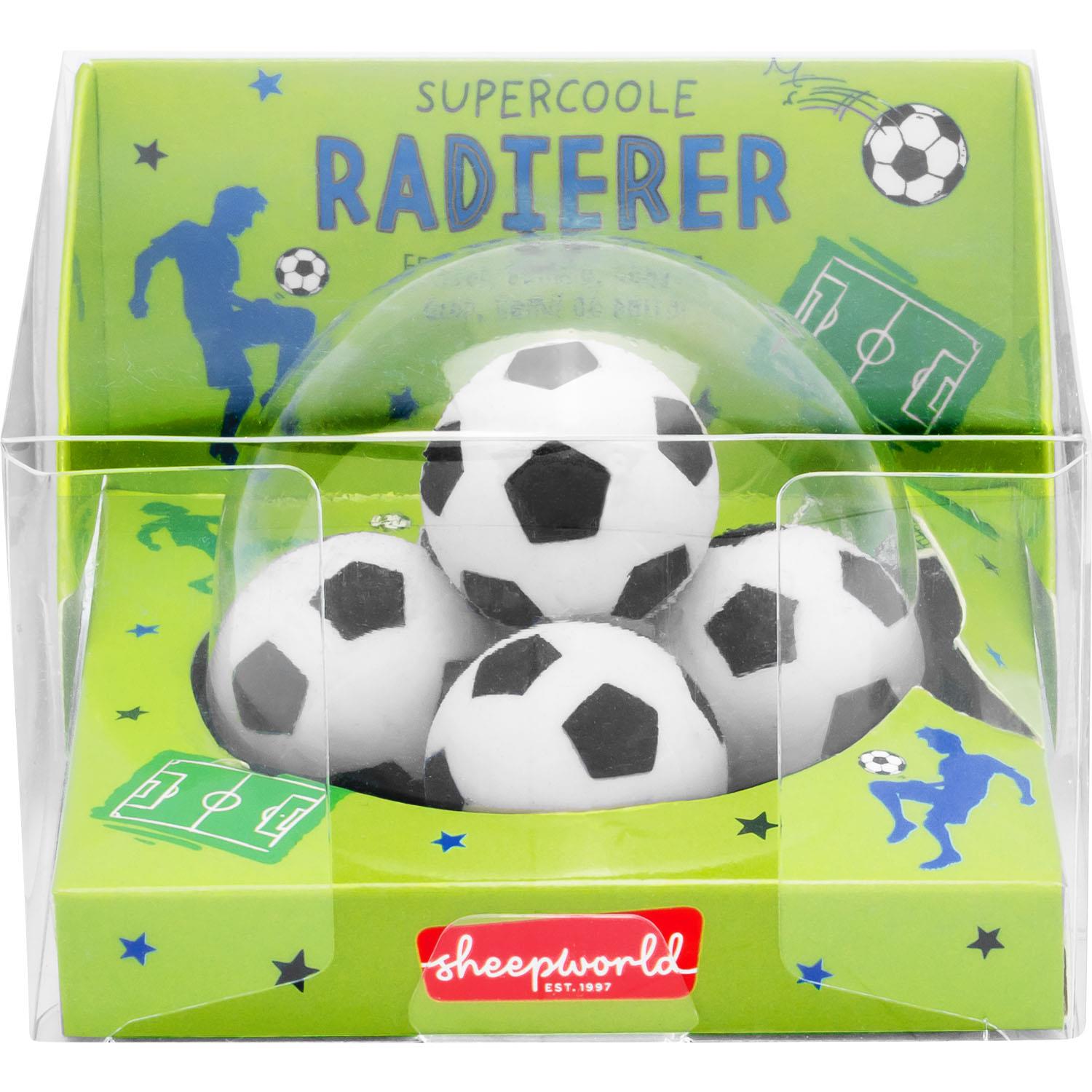Radierer-Set »Fußball« in Geschenkbox mit 5 fußballförmigen Radiergummis