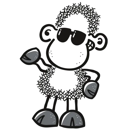 Schaf mit Sonnebrille