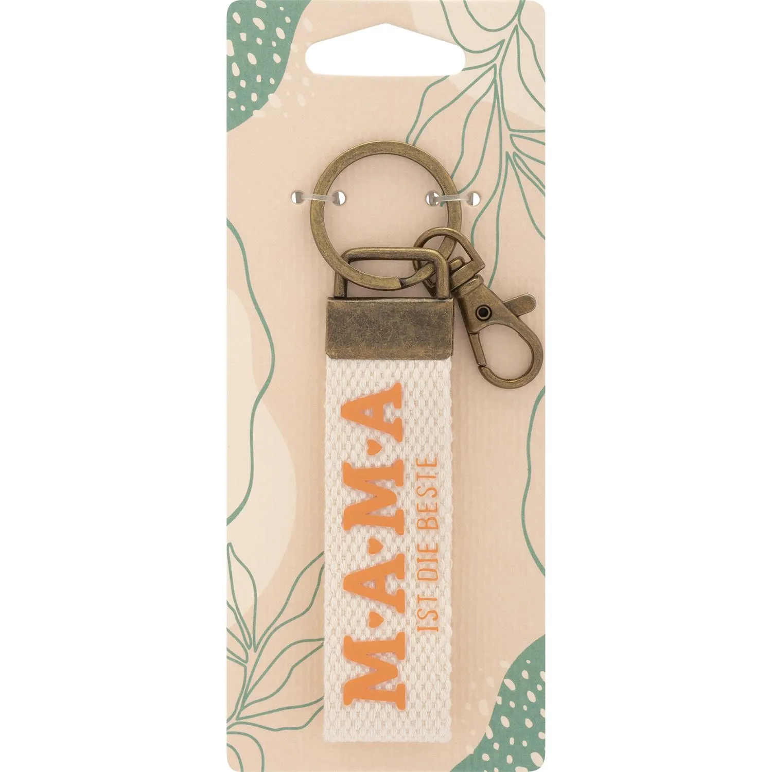 Schlüsselanhänger Canvas »Mama ist die Beste«