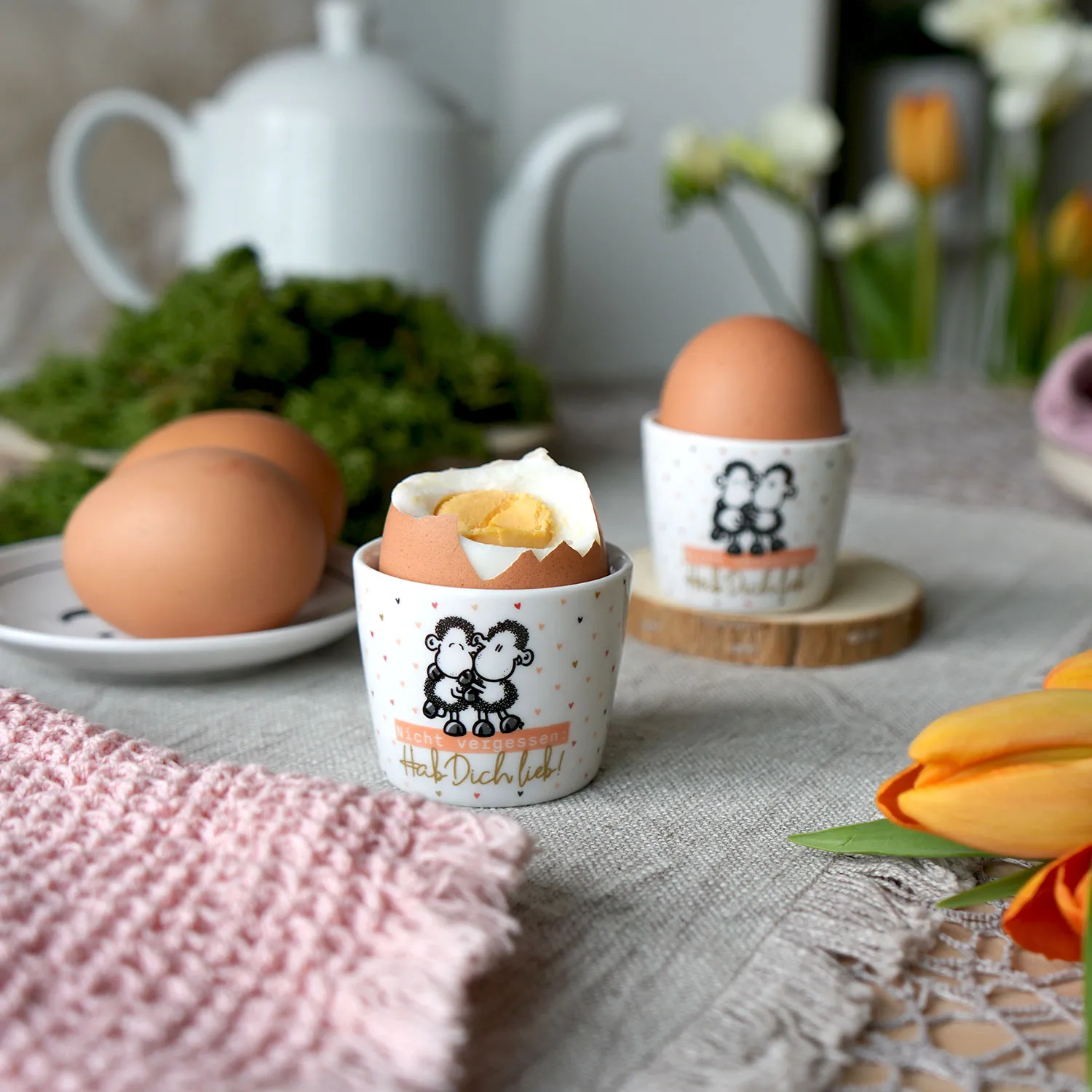 Eierbecher »Nicht vergessen: Hab Dich lieb!«