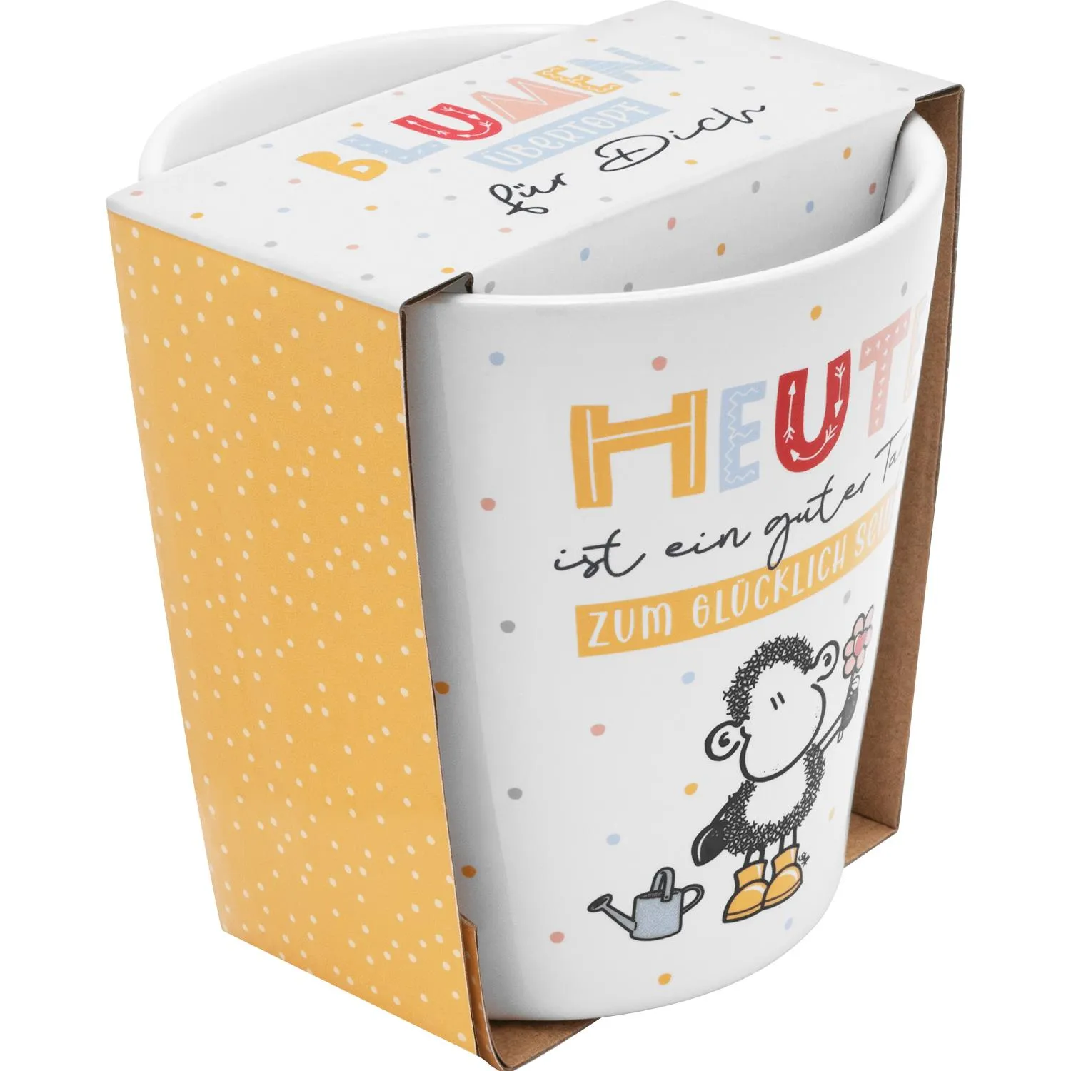 Blumenübertopf »Heute ist ein guter Tag«