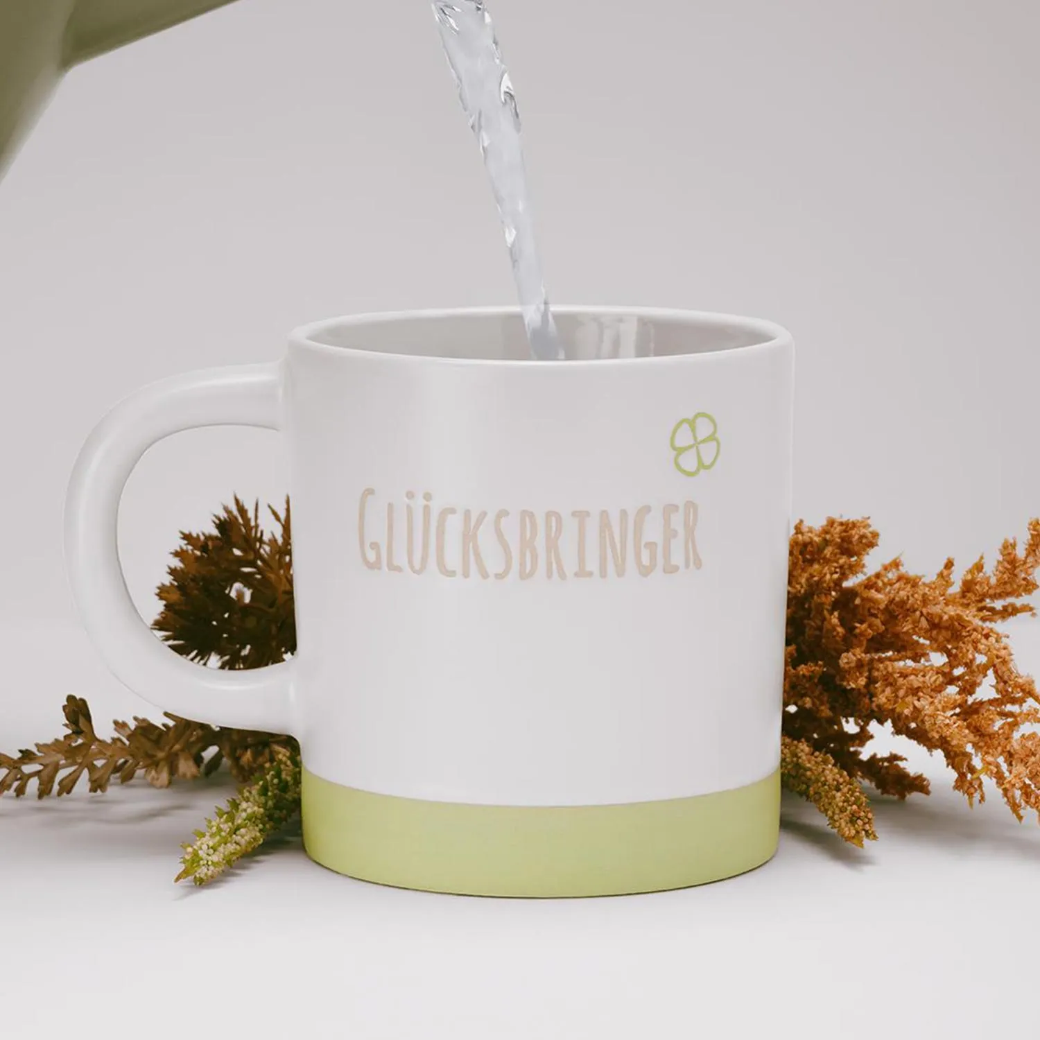 Tasse Gravur »Glücksbringer«