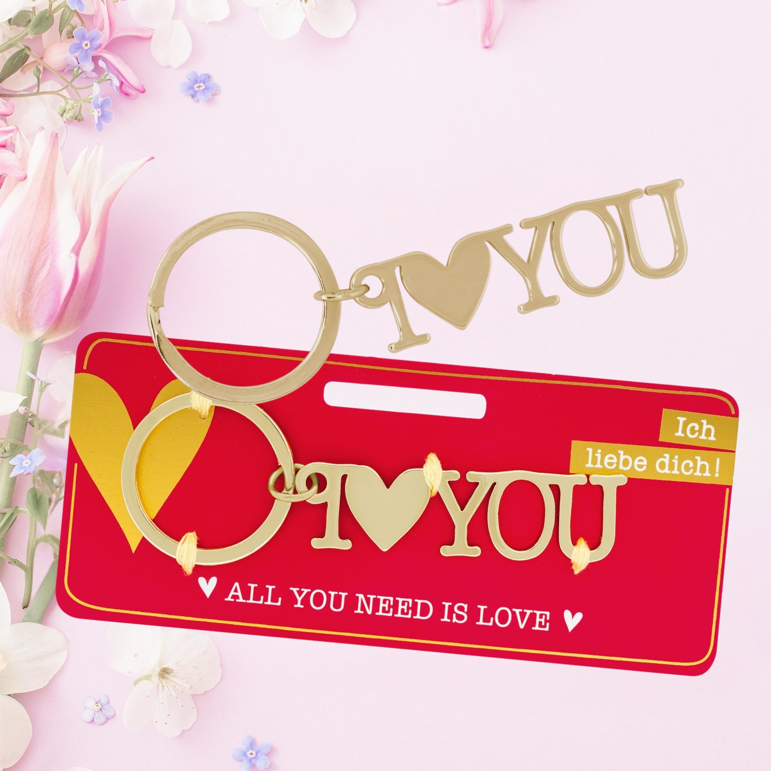 Anhänger Schlüssel-Worte »I love you«