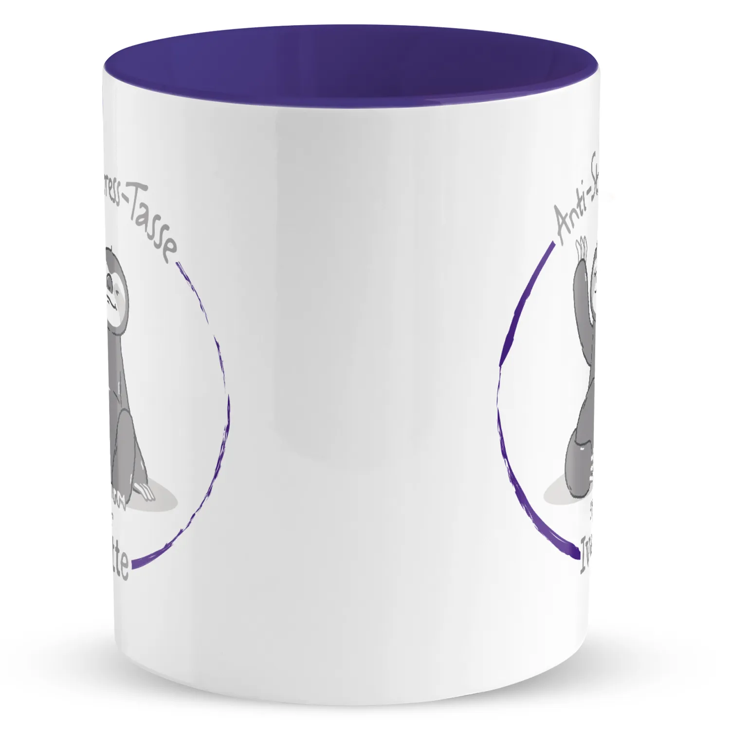 GRUSS & CO L1739 Tasse »Anti-Stress-Tasse für ...« mit Wunschnamen, violett, personalisiert