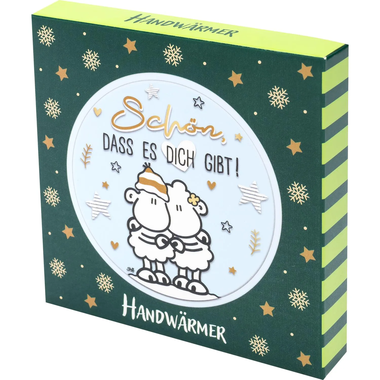 Handwärmer in Geschenkbox mit zwei Schafen