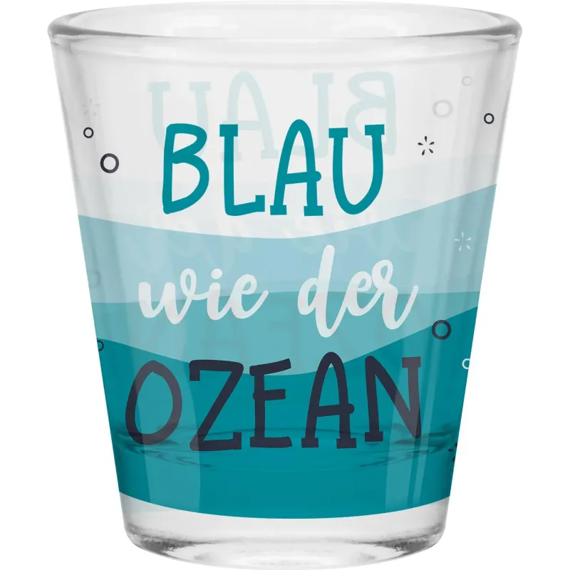Schnapsglas „Blau wie der Ozean“