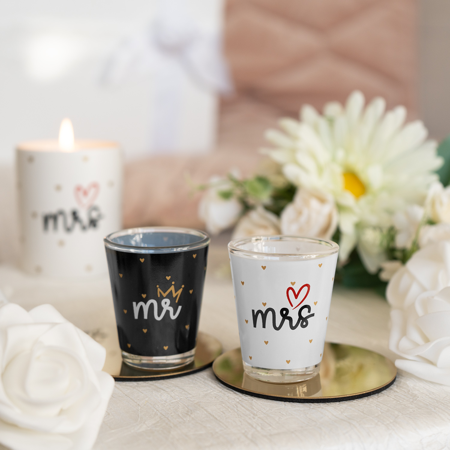 Gruss&Co Schnapsglas-Set »Mr. & Mrs.«
