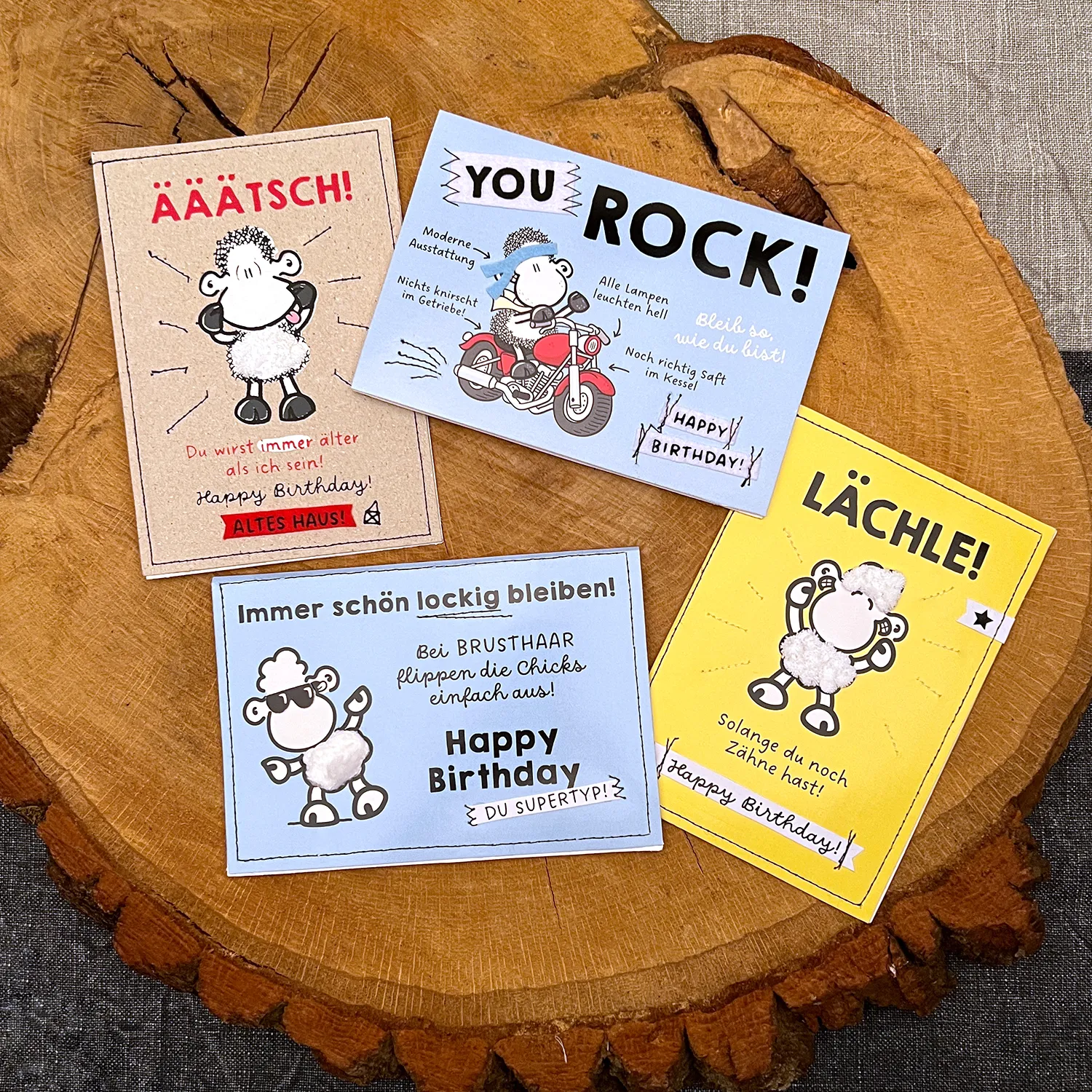 Grußkarte handmade »Immer schön lockig bleiben!«