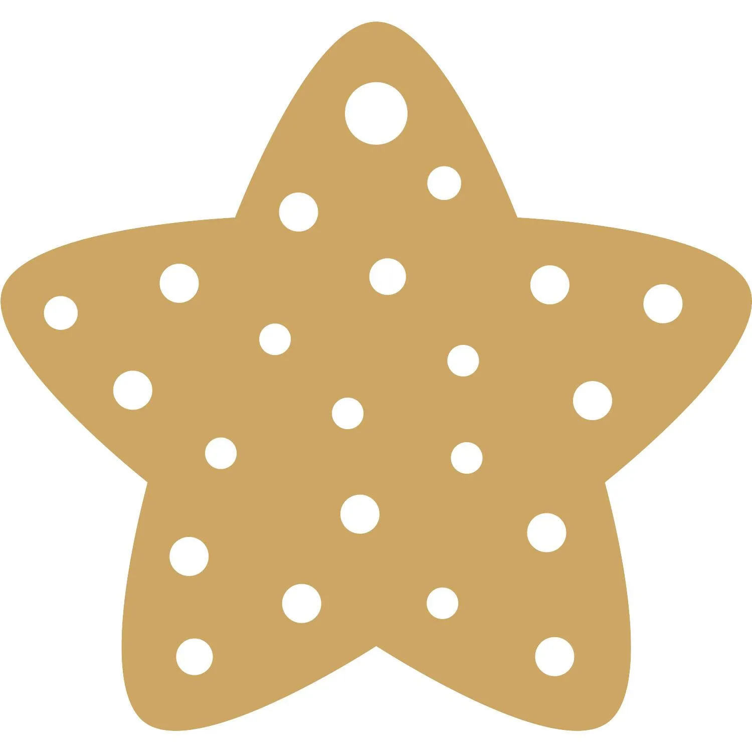 Goldbrauner Sternkeks mit weißen Punkten