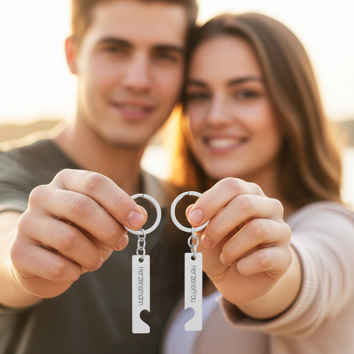 Paar-Schlüsselanhänger »Herzensmann & Herzensfrau«