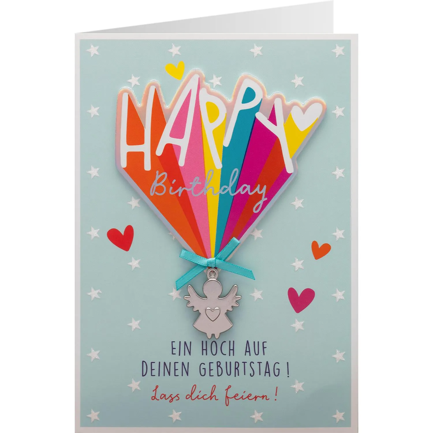 Grußkarte Schutzengel »Happy Birthday - Ein Hoch auf Deinen Geburtstag!«