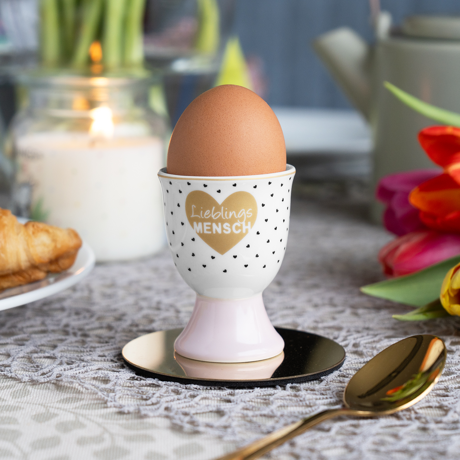 Eierbecher mit Füsschen »Lieblingsmensch«