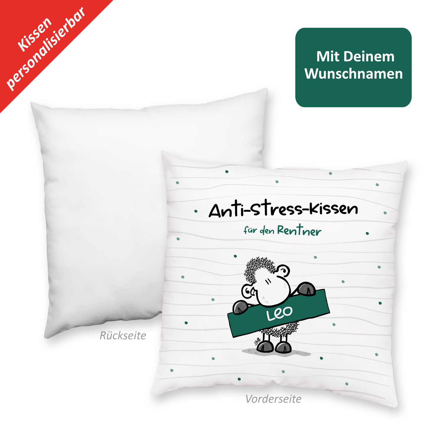Namalu Set Regalo Per Pensione: Federa Cuscino 45x45 Cm E Calzini Con Scritte Divertenti 'Sono In Pensione Non Devo Fare Niente' - Grigio/Nero - 4