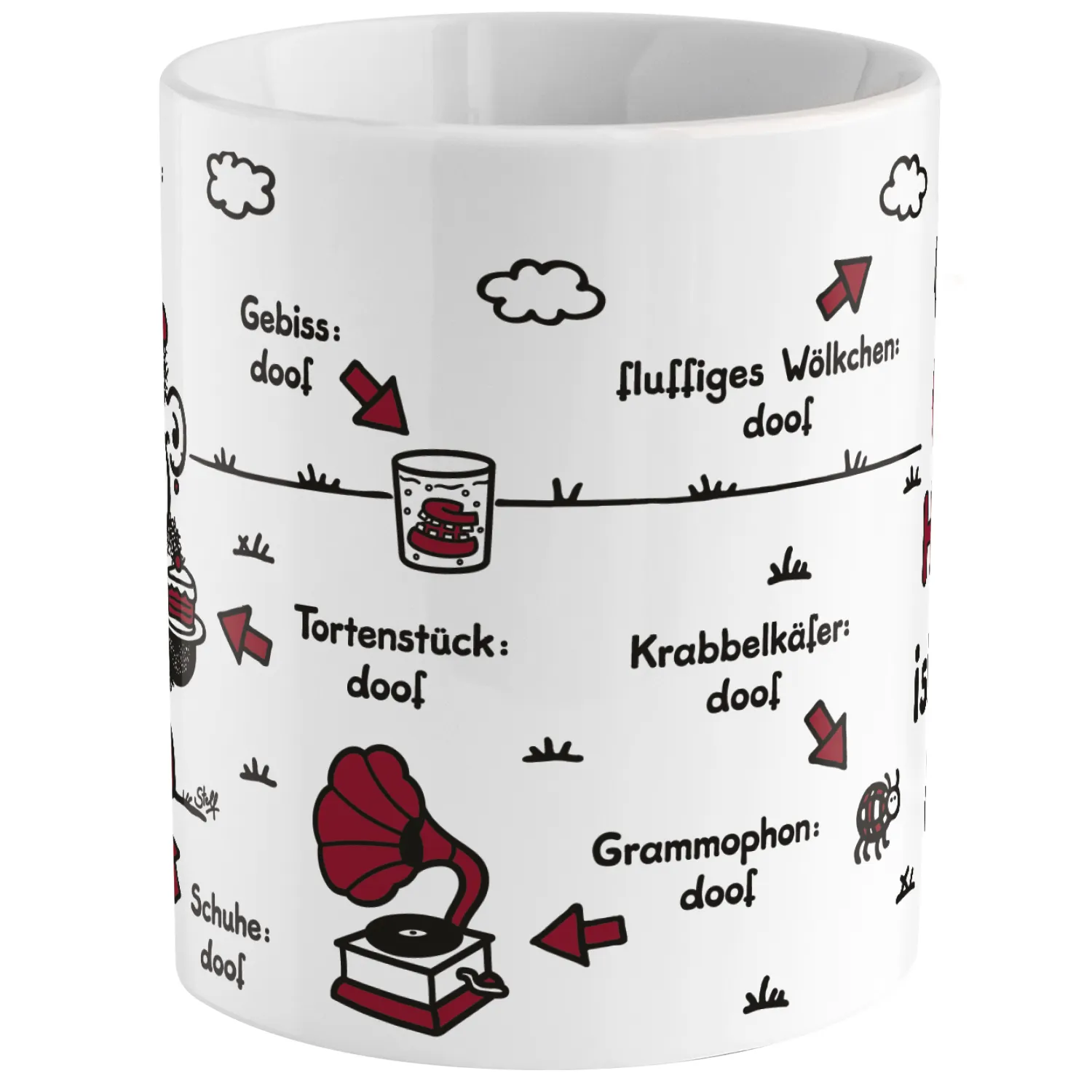 Tasse »Ohne Oma ... ist alles doof.« mit Wunschnamen, weiß, personalisiert