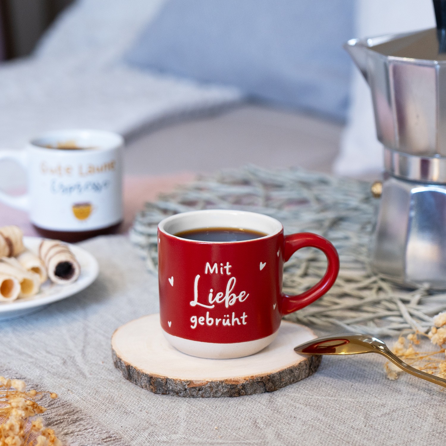 Espressotasse »Mit Liebe gebrüht«