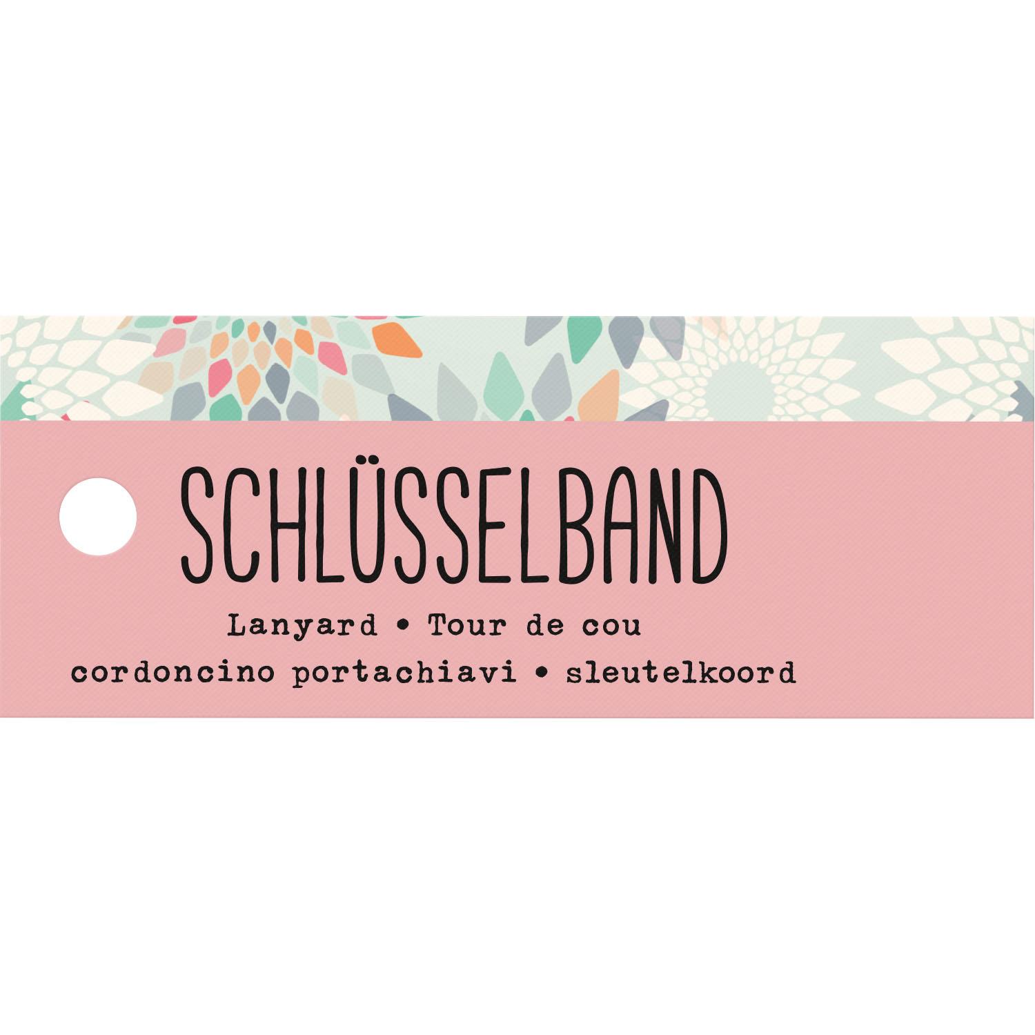 Engel-Schlüsselband aus Polyester mit goldenem Anhänger