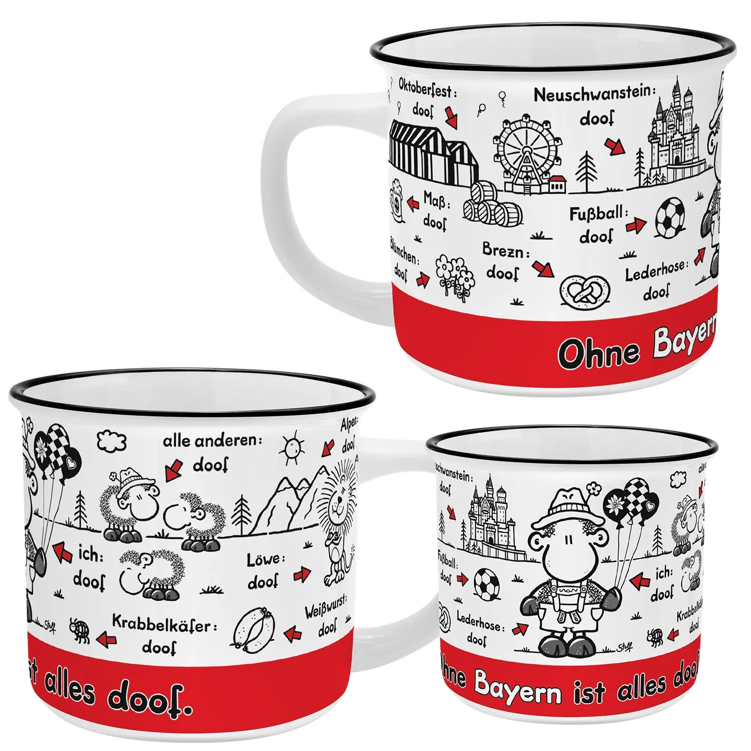 sheepworld Tasse »Ohne Bayern ist alles doof«