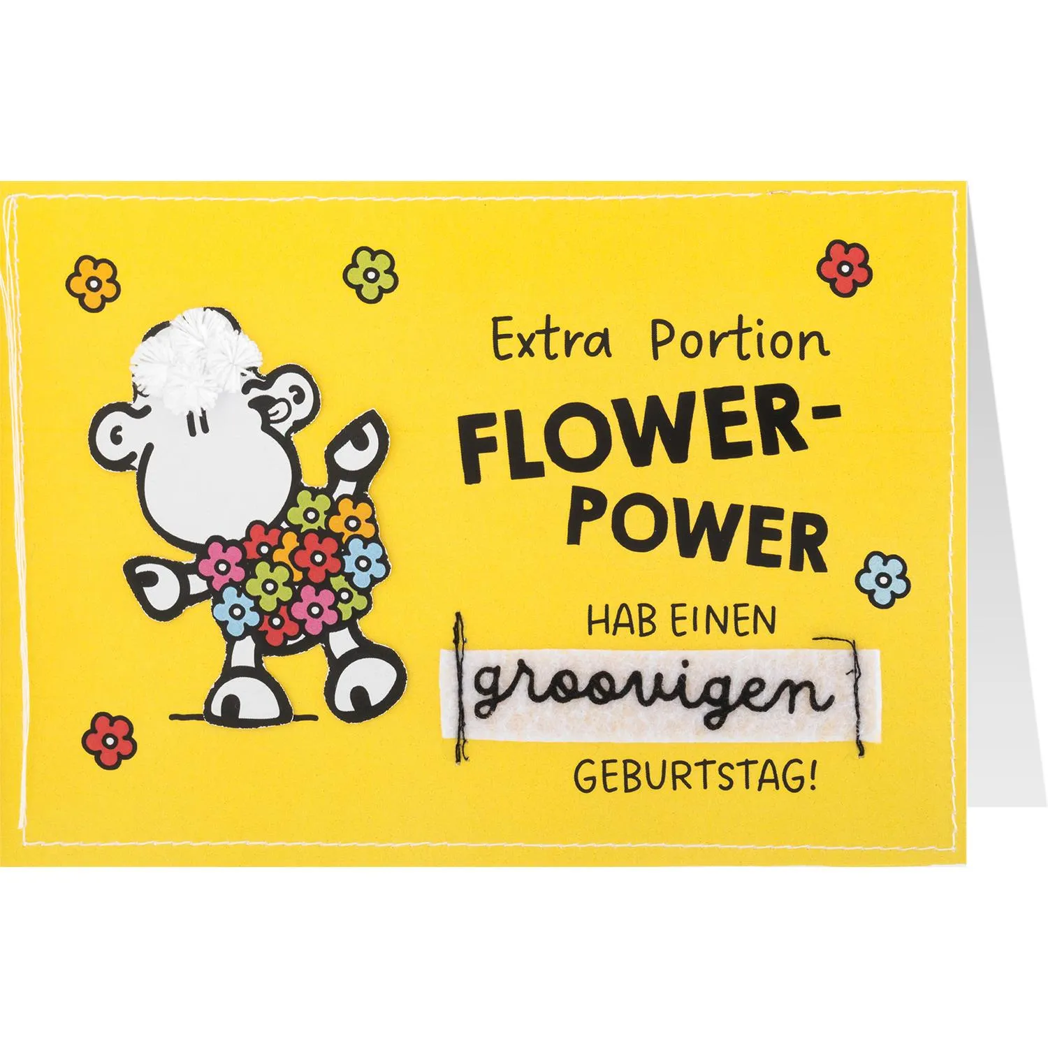 Grußkarte handmade »Flower-Power«
