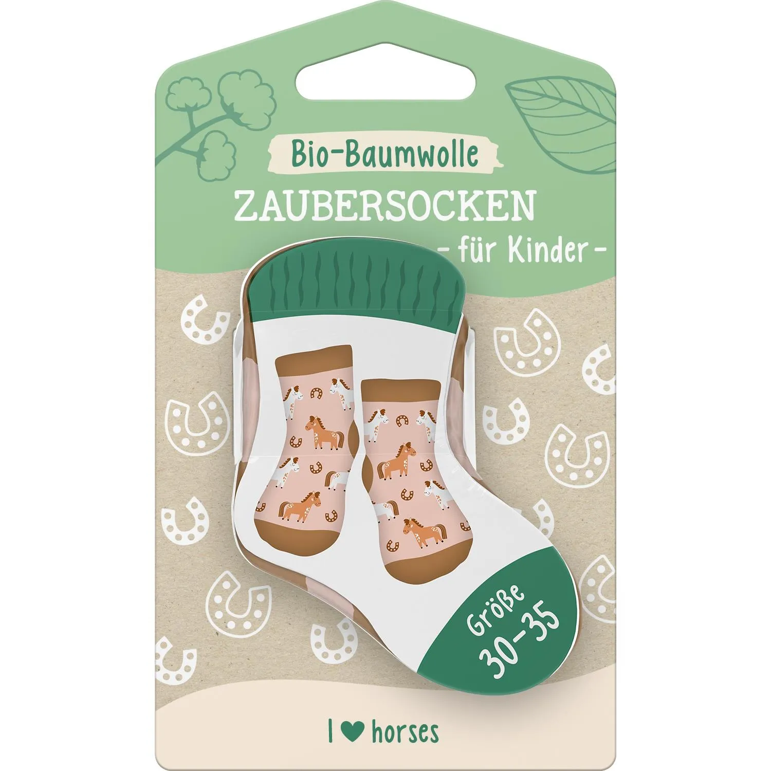 Kinder-Zaubersocken Bio-Baumwolle »Pferde«