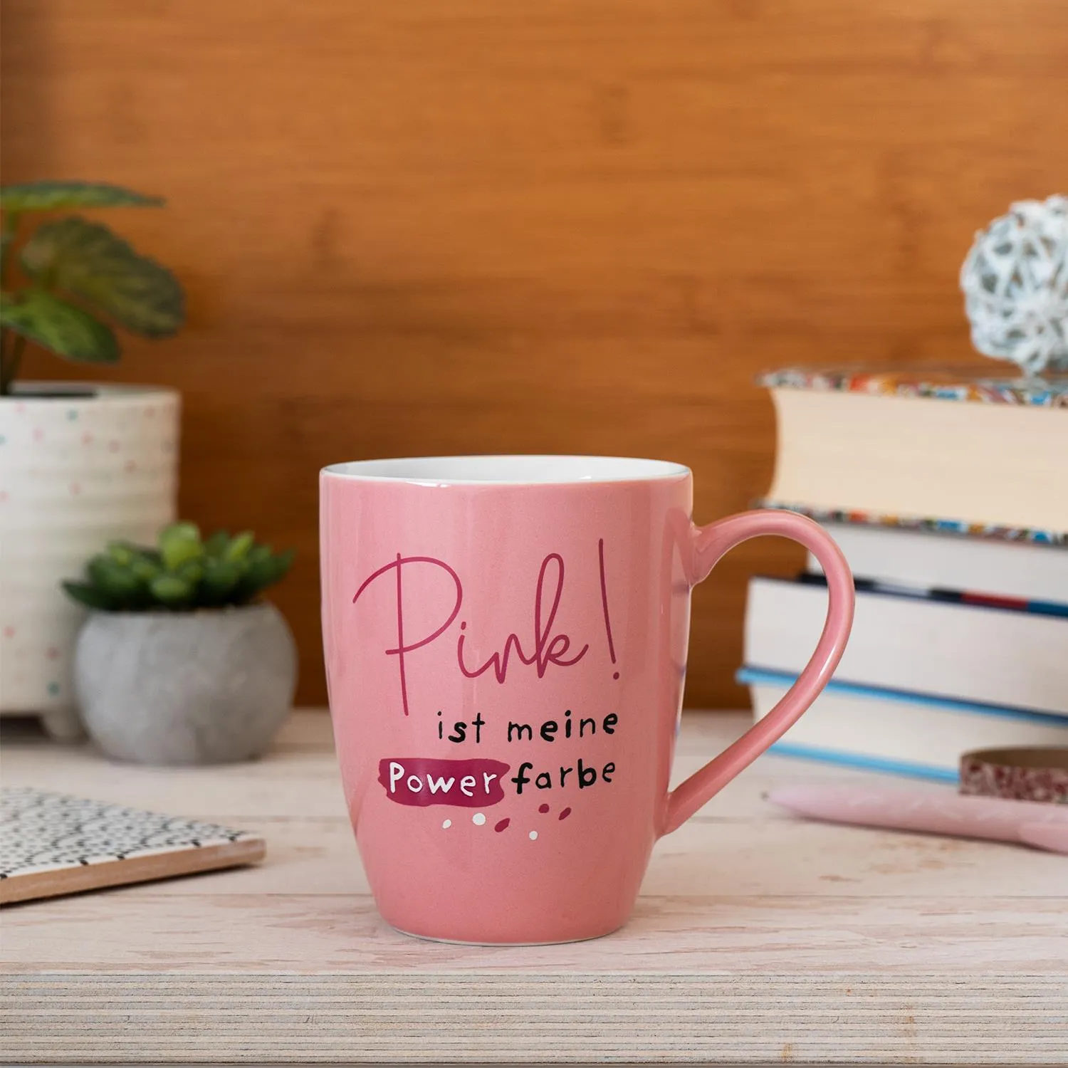 Becher »Pink ist meine Power Farbe«