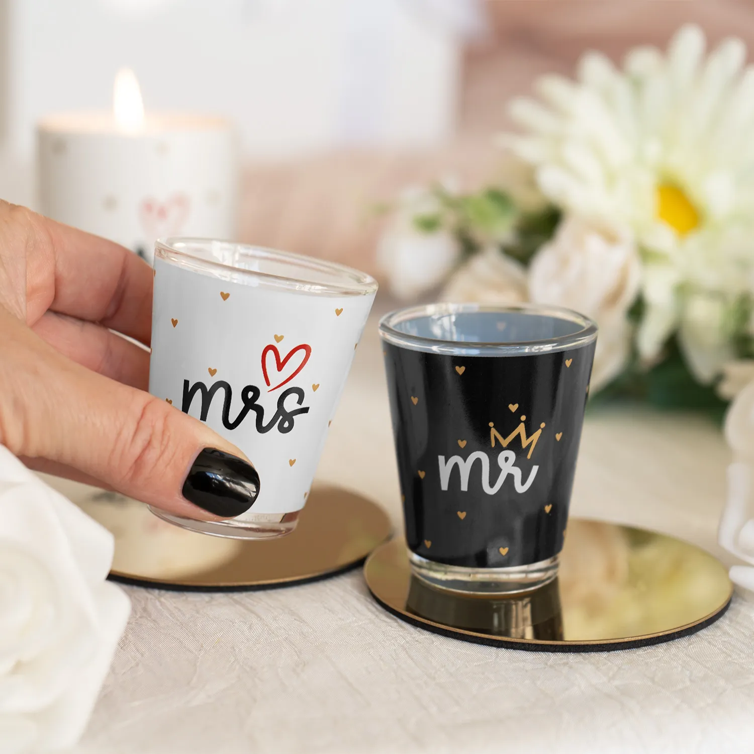 Schnapsglas-Set »Mr. & Mrs.«